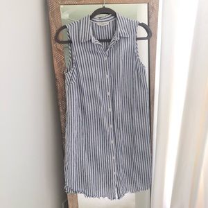 BeachLunchLounge striped Linen-blend dress